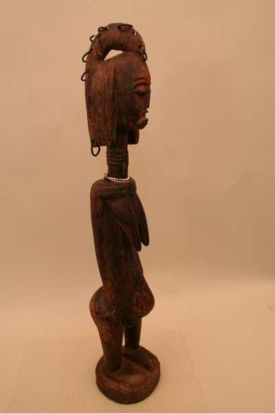 bambara (statue), d`afrique : Mali, statuette bambara (statue), masque ancien africain bambara (statue), art du Mali - Art Africain, collection privées Belgique. Statue africaine de la tribu des bambara (statue), provenant du Mali, 1112/4216.Très belle statue féminine nyeleni,de l